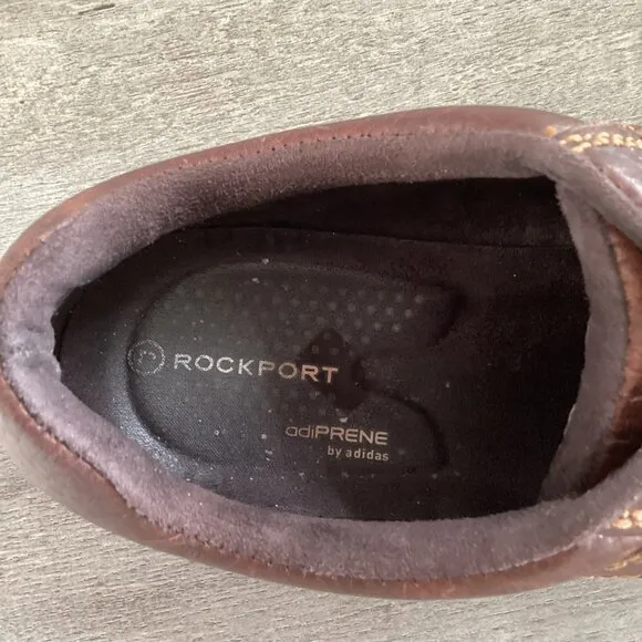Rockport V75779 Brevenson Adiprene Brown Leather Sneaker Shoes - Men's US 9.5