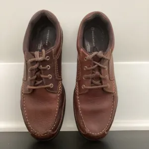 Rockport V75779 Brevenson Adiprene Brown Leather Sneaker Shoes - Men's US 9.5