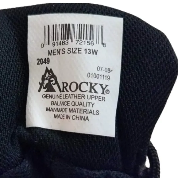 ROCKY 8&quot; Fort Hood Waterproof Black Leather Boots - Men's Size 13 W - New In Box