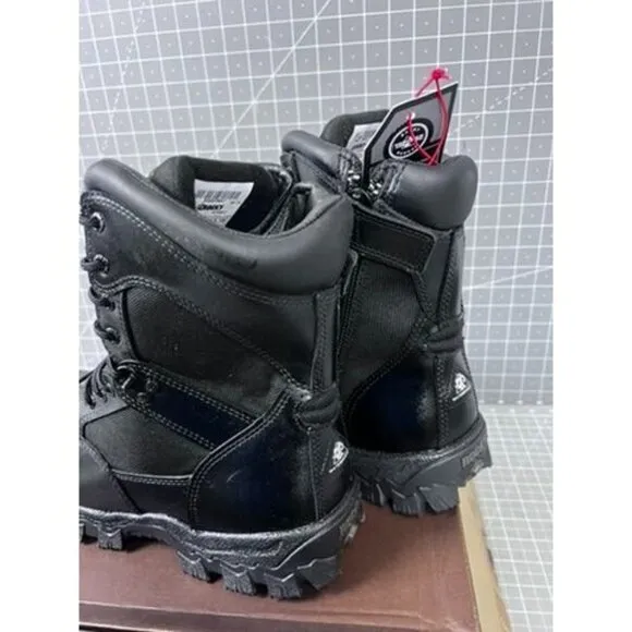 Rocky Alpha Force Men's 8-Inch Composite Toe Duty Boots Black Size 10.5 M