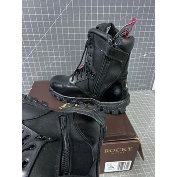 Rocky Alpha Force Men's 8-Inch Composite Toe Duty Boots Black Size 10.5 M