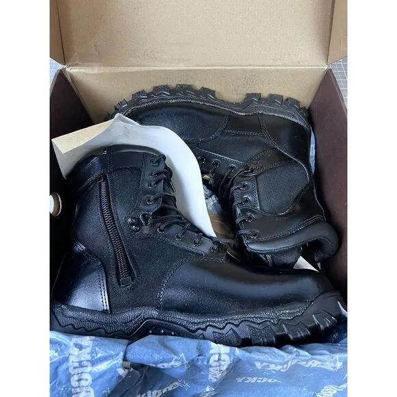 Rocky Alpha Force Men's 8-Inch Composite Toe Duty Boots Black Size 10.5 M