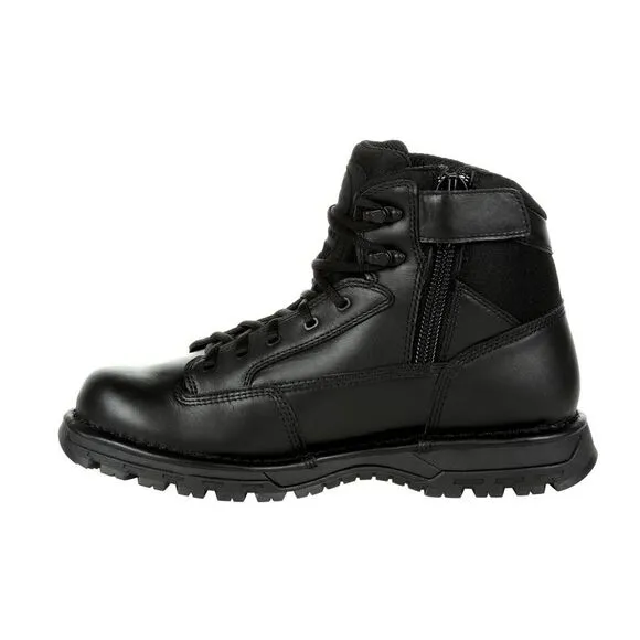 Rocky Mens Portland 6&quot; Size Zip Waterproof Black Boots (NWT)