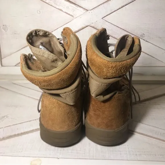 Rocky Military lace up Rugged tan Suede Outdoor Boots men's sz 5w women's 6.5