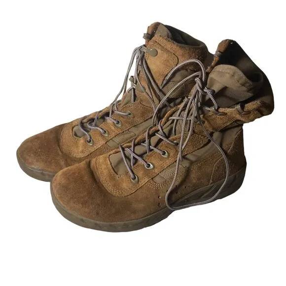 Rocky Military lace up Rugged tan Suede Outdoor Boots men's sz 5w women's 6.5
