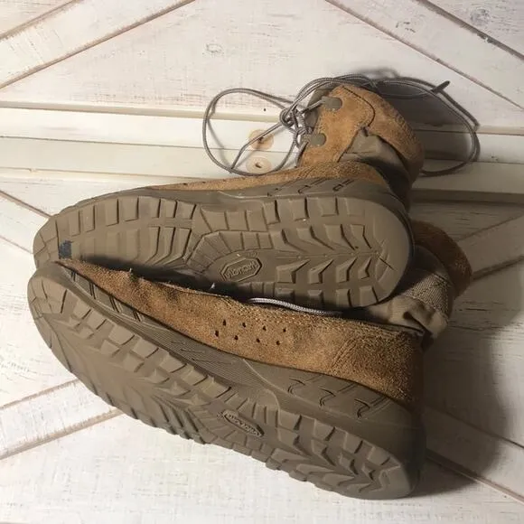 Rocky Military lace up Rugged tan Suede Outdoor Boots men's sz 5w women's 6.5