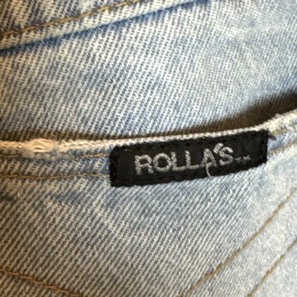 Rolla's Jeans Heidi Jean Old Stone Size 24 100% Cotton High Rise Loose Straight