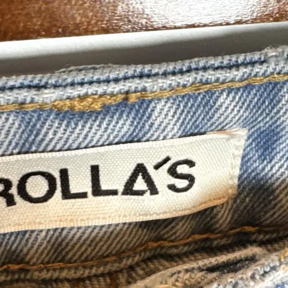 Rolla's Jeans Heidi Jean Old Stone Size 24 100% Cotton High Rise Loose Straight