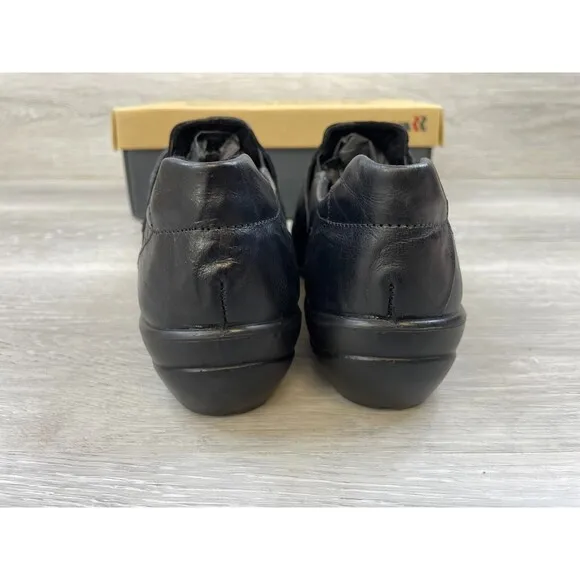 Romika Dora 02 Women's US 7 Black Leather Slip-On Comfort Driving Loafer Shoes