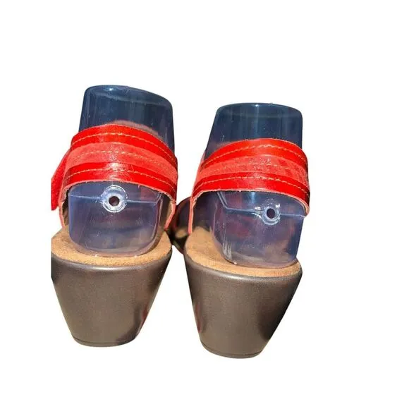 Romika Gorda 05 Denim Kombi  Size 38 Or US 7.5 Red Comfort Shoes Sandals