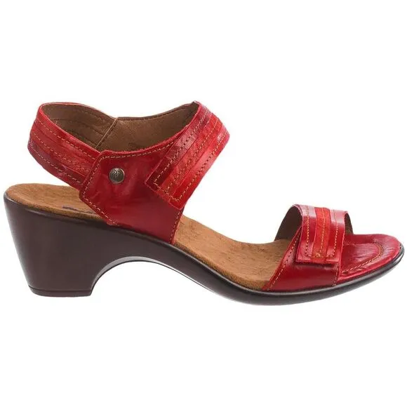 Romika Gorda 05 Denim Kombi  Size 38 Or US 7.5 Red Comfort Shoes Sandals
