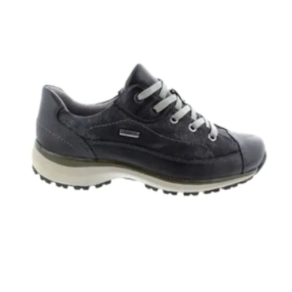 Romika Womens Shoes Size 37/6.5 Black &amp; Gray Leather Lace-Up Top Dry Tex New