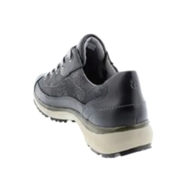 Romika Womens Shoes Size 37/6.5 Black &amp; Gray Leather Lace-Up Top Dry Tex New