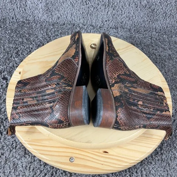 Roseanna Leather Chelsea Boots Womens Size 9 Python Snake Print Made in France