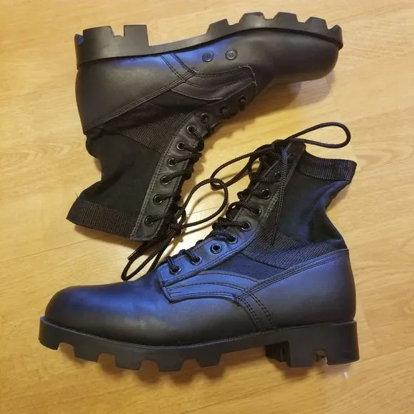 Rothco 9R Black Military Combat Boots Lace Up Moto Grunge High Top