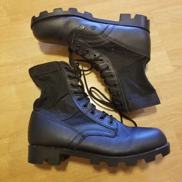 Rothco 9R Black Military Combat Boots Lace Up Moto Grunge High Top