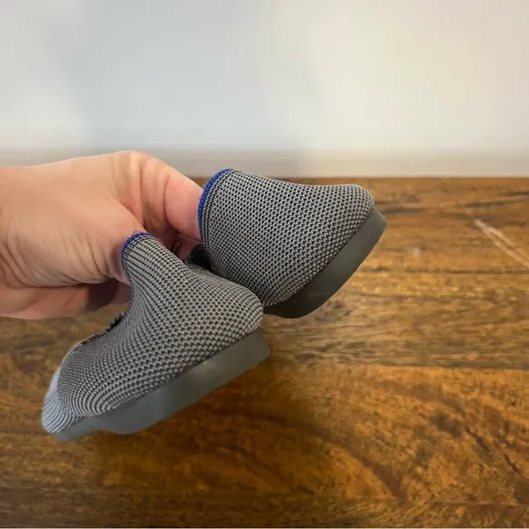 Rothy's Shoes The Point Pointed Toe Comfort Flats Cloud Grey Birdseye