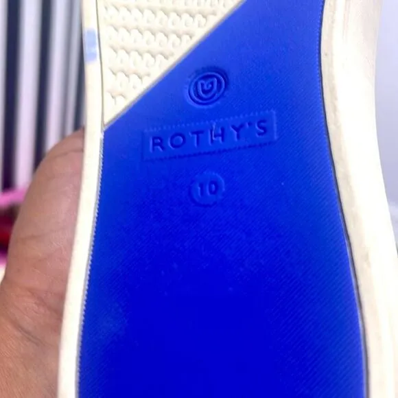 Rothys size 10 fig python woman’s slide on sneakers