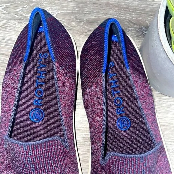 Rothys size 10 fig python woman’s slide on sneakers