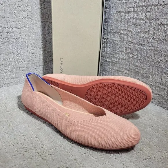Rothy's The Flat Women's Size 10 Soft Light Coral Pink Round Toe Slip On Shoes