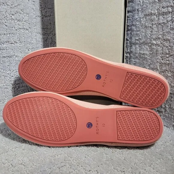 Rothy's The Flat Women's Size 10 Soft Light Coral Pink Round Toe Slip On Shoes