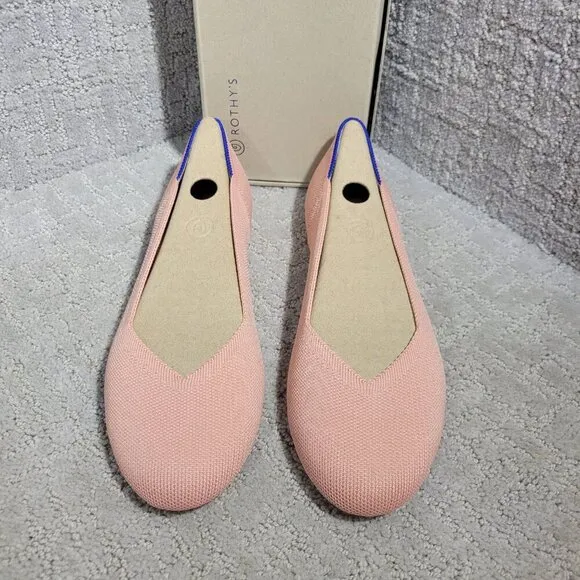 Rothy's The Flat Women's Size 10 Soft Light Coral Pink Round Toe Slip On Shoes