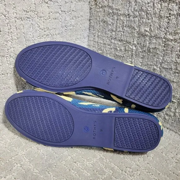 Rothy’s The Flat Women's Size 9 US Moroccan Blue Round Toe Slip On Flat Shoes