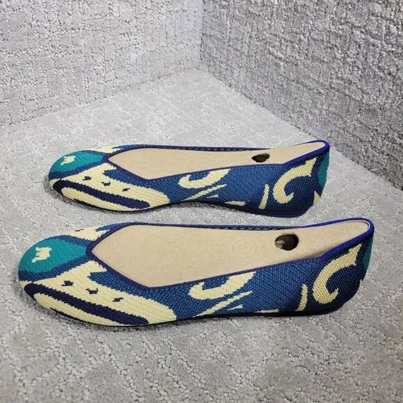 Rothy’s The Flat Women's Size 9 US Moroccan Blue Round Toe Slip On Flat Shoes