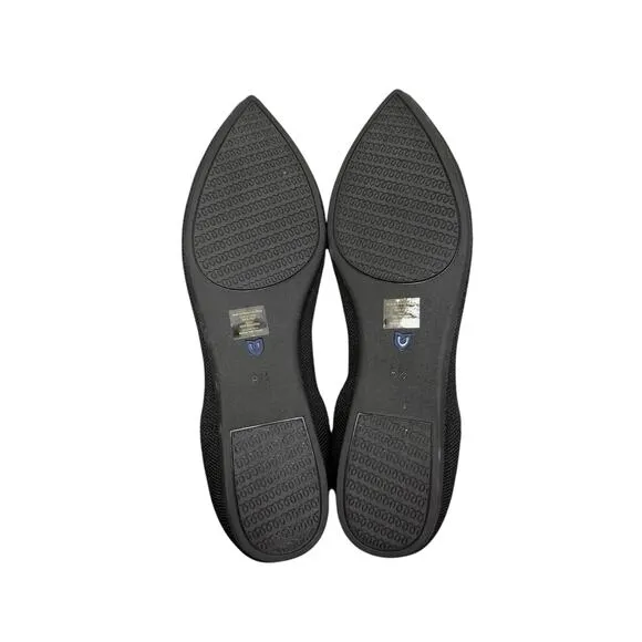 Rothy’s The Point Black Solid Flat Slip On Shoes Size 8.5