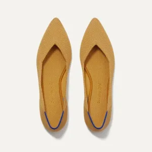 Rothy's The Point Flats RETIRED Marigold Yellow Classic Women’s Size 8.5 NWOB