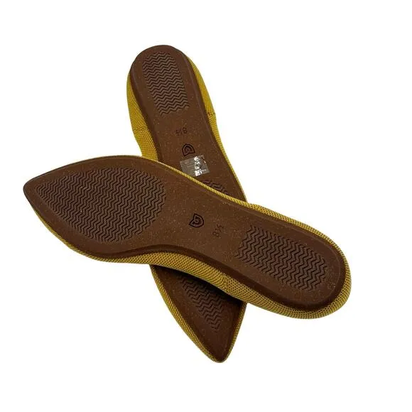 Rothy's The Point Flats RETIRED Marigold Yellow Classic Women’s Size 8.5 NWOB