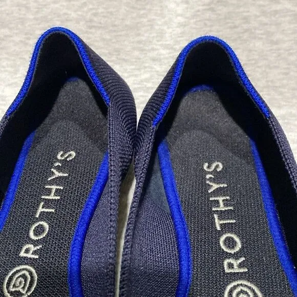 Rothy's The Point Women's Size 9 US Maritime Navy Pointed Toe Slip on Shoes