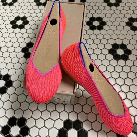 Rothy's Tropical Pink Flats NWT