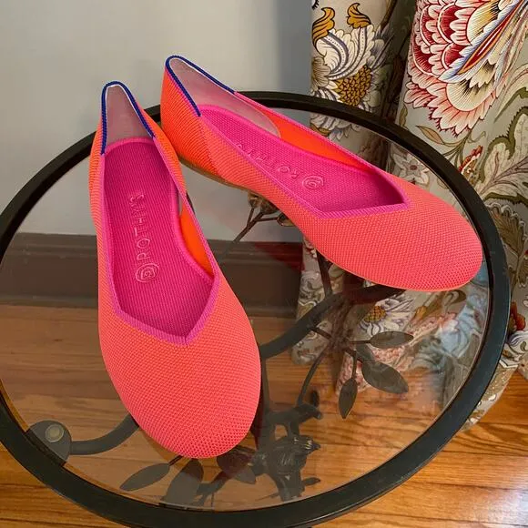 Rothy's Tropical Pink Flats NWT