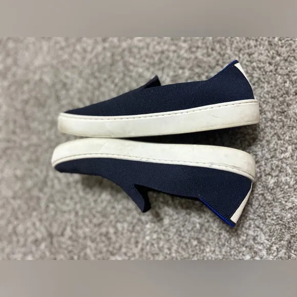 Rothy's Women’s The Original Slip On Sneaker Knit Loafer Shoes navy Blue…
