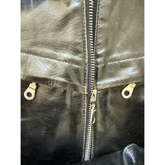 RUDSAK Black Faux Leather Long Jacket Women’s Size XS Sexy Costume Coat