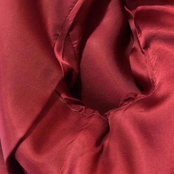 Rugby Ralph Lauren Red Black Trim Wool Military Jacket