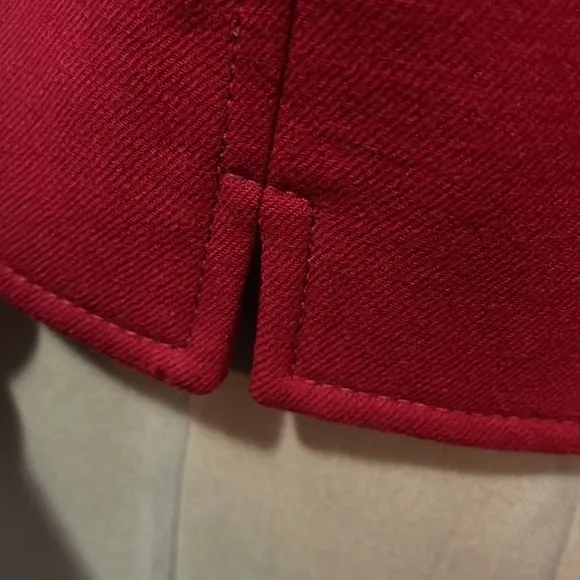 Rugby Ralph Lauren Red Black Trim Wool Military Jacket