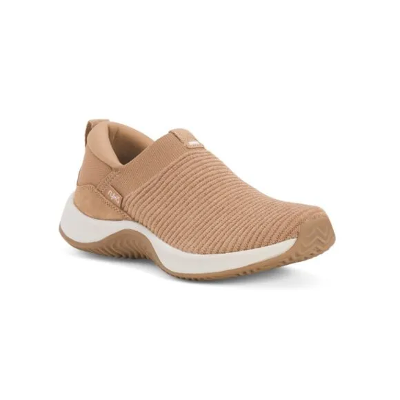 RYKA Walnut Brown Encore Plus Knit Slip On Shoes