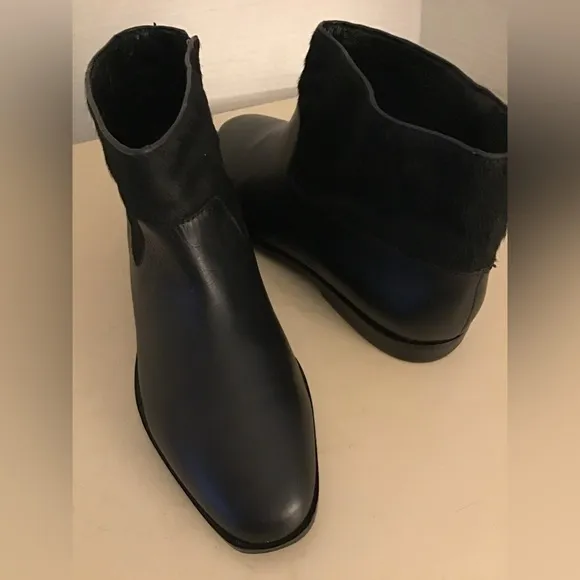 Saint &amp; Libertine women black leather short boots Size 6