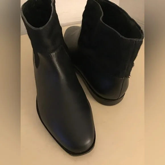 Saint &amp; Libertine women black leather short boots Size 6
