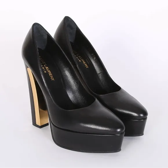 Saint Laurent Black Platform Heels