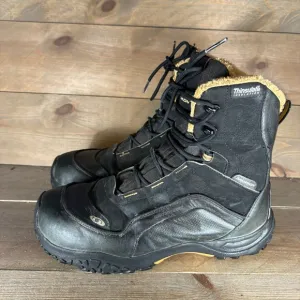 salomon outchill mens size 10 shoe black leather thinsulate 400g insulated boot