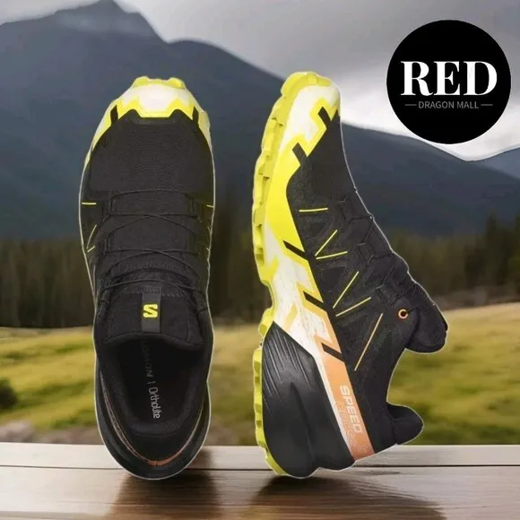 Salomon Speedcross 6 GTX Trail Black Sulphur Paradise Hiking Shoes - Men's 10.5