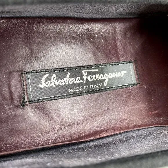 Salvatore Ferragamo Loafer Shoes‎ Men's 10 Black Italian Leather Corpcore Preppy