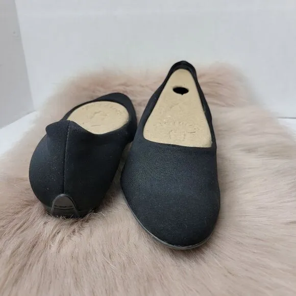 Salvatore Ferragamo Rain Fondente Black Canvas Womens Wedge Shoes Size 8 B