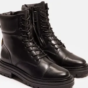 Sam Edelman Aleia Black Lace-Up Combat Boots. Size 9.5