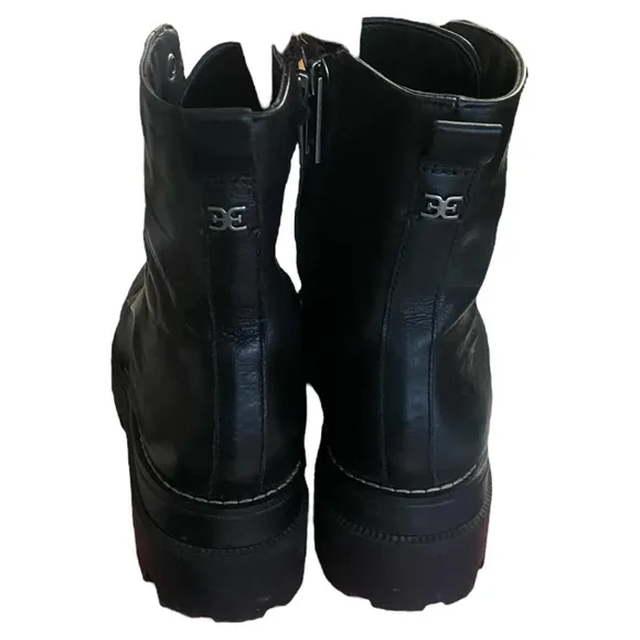 Sam Edelman combat lace up leather Garret waterproof snow rain boots