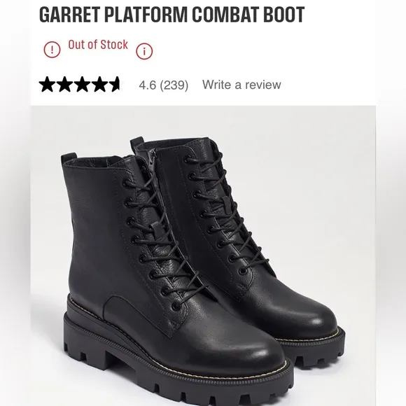 Sam Edelman combat lace up leather Garret waterproof snow rain boots