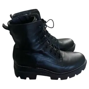 Sam Edelman combat lace up leather Garret waterproof snow rain boots